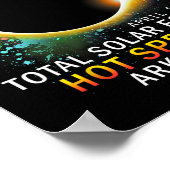 Springs Arkansas Totale Zonsverduistering April 8  Poster (Hoek)