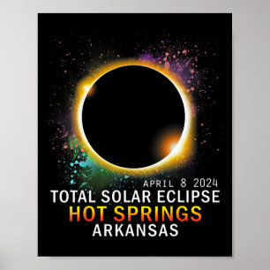 Springs Arkansas Totale Zonsverduistering April 8  Poster