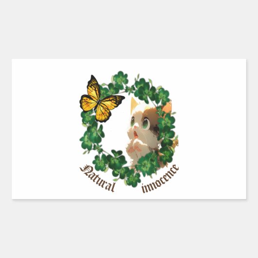Spring's Embrace: Rechthoekige Sticker (Voorkant)