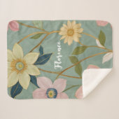 Spring's Gentle Awakening gepersonaliseerd Sherpa Deken (Voorkant (horizontaal))