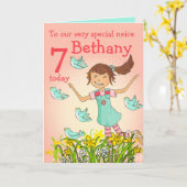 "Spring's in the air" vriendschappelijke verjaarda Kaart (Gele Bloem)