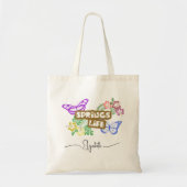 Springs Life Vlinders en bloemen Tote Bag (Voorkant)
