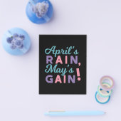 Spring's Promise - 'April's Rain, May's Gain!' Flyer (Enkel)