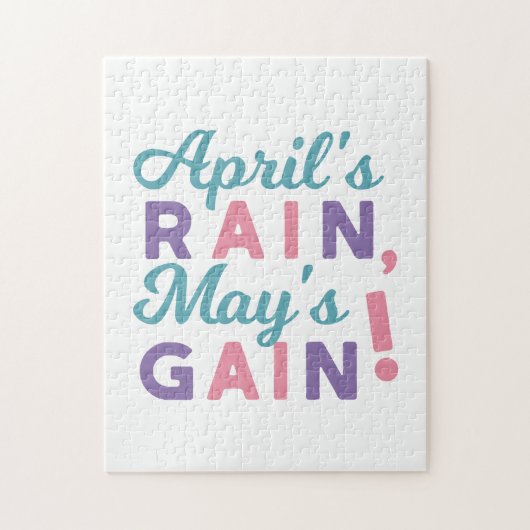 Spring's Promise - 'April's Rain, May's Gain!' Legpuzzel (Verticaal)