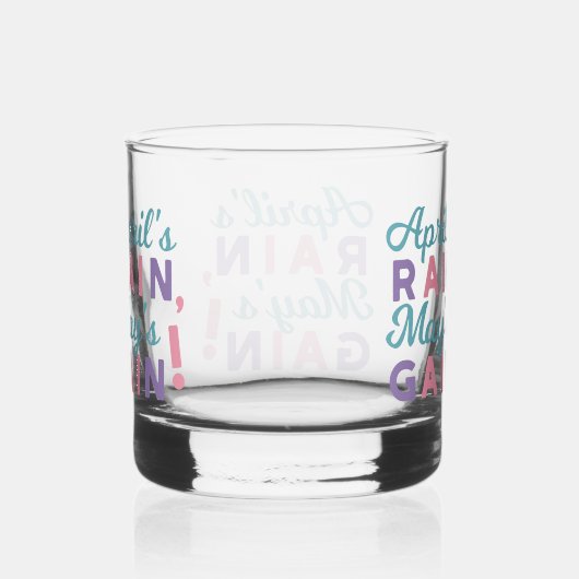 Spring's Promise - 'April's Rain, May's Gain!' Whisky Glas (Rechts)