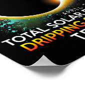 Springs Texas Totaliteit Totale Zonsverduistering Poster (Hoek)