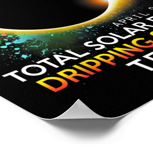 Springs Texas Totaliteit Totale Zonsverduistering Poster (Hoek)