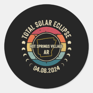 Springs Village Totale Zonsverduistering 2024 Apri Ronde Sticker