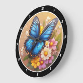 Spring's Whisper" - Blauwe Vlinder Bloemen Grote Klok (Hoek)