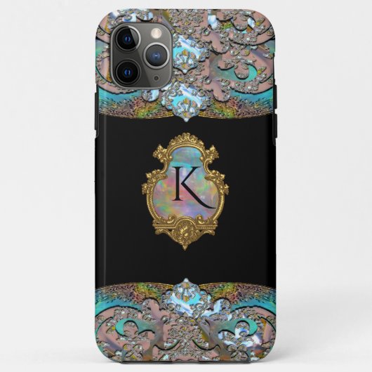 Springsalla Uniek Elegant Koel Monogram Case-Mate iPhone Case (Achterkant)