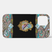 Springsalla Uniek Elegant Koel Monogram Case-Mate iPhone Case (Achterkant (horizontaal))