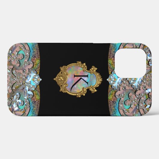 Springsalla Uniek Elegant Koel Monogram Case-Mate iPhone Case (Achterkant (horizontaal))