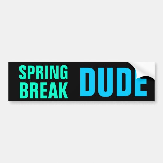 SPRINGSPROBLEEK DUDE-bumpersticker Bumpersticker (Voorkant)