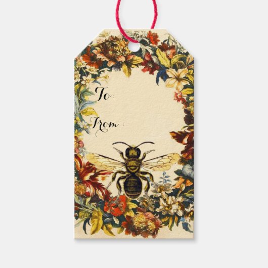 SPRINGSTROMEN HONEY BEE, BEEKEEPER Kerstmis Cadeaulabel (Voorkant)