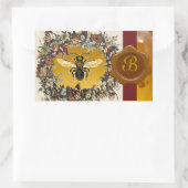 SPRINGSTROMEN HONIEN BEEKEEPER BROWN WAX SEAL RECHTHOEKIGE STICKER (Tas)