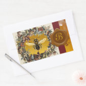 SPRINGSTROMEN HONIEN BEEKEEPER BROWN WAX SEAL RECHTHOEKIGE STICKER (Envelop)