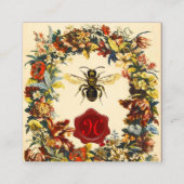 SPRINGSTROMEN HONIEN DIE RODE WAXSEAL BEETTEN VIERKANTE VISITEKAARTJE (Achterkant)