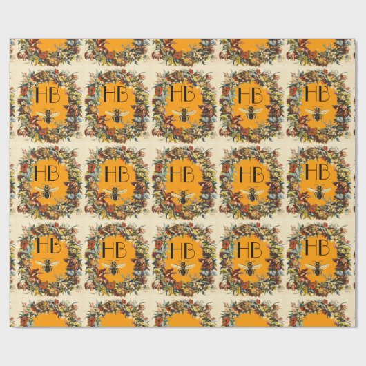 SPRINGSTROMEN HOOGTE / BEEKEEPER MONOGRAM CADEAUPAPIER (Vlak)