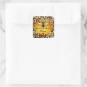 SPRINGSTROMEN HOOGTE / BEEKEEPER VIERKANTE STICKER (Tas)
