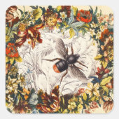 SPRINGSTROMEN HOOGTE / BEEKEEPER VIERKANTE STICKER (Voorkant)