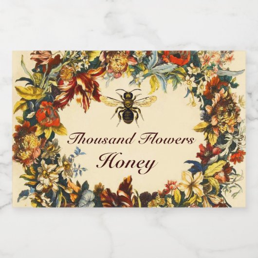 SPRINGSTROMEN HOOGTE, BEEKEEPER VOEDSELCONTAINER ETIKET (Enkel label)