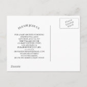  SPRINGSTROOMBUTTERFLY WREATH BABY SHOWER UITNODIGING BRIEFKAART (Achterkant)