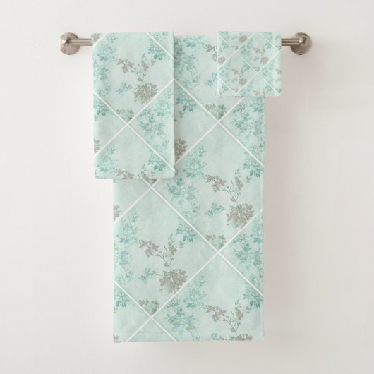 SPRINGSTROOMTOWEL SEAFOAMGRID BATHROOM BAD HANDDOEK (Insitu)