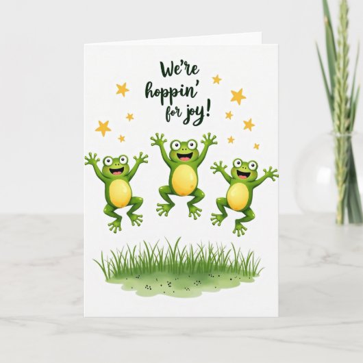 Springt van blijdschap Vaderdag kaart (Voorkant)
