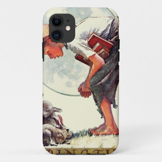 Springtime, 1935 jongen met bunny Case-Mate iPhone case (Achterkant)