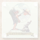 Springtime, 1935 jongen met bunny glazen onderzetter (Achterkant)