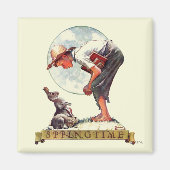 Springtime, 1935 jongen met bunny magneet (Voorkant)