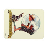 Springtime, 1935 jongen met bunny magneet (Horizontaal)