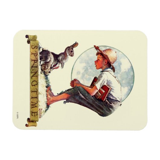 Springtime, 1935 jongen met bunny magneet (Horizontaal)