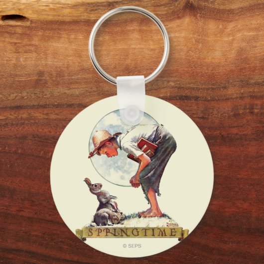 Springtime, 1935 jongen met bunny sleutelhanger (Voorkant)