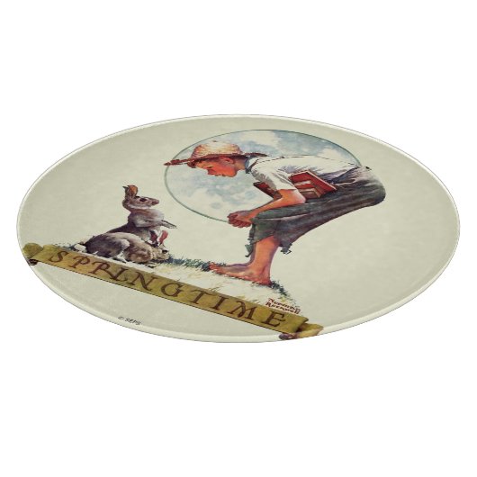 Springtime, 1935 jongen met bunny snijplank (Hoek)