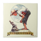 Springtime, 1935 jongen met bunny tegeltje (Voorkant)