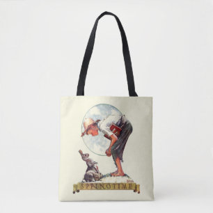 Springtime, 1935 jongen met bunny tote bag