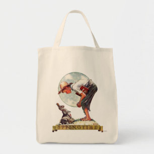 Springtime, 1935 jongen met bunny tote bag