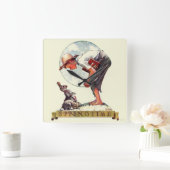 Springtime, 1935 jongen met bunny vierkante klok (Huis)