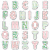 Springtime-alfabet-Sticker Sticker (Voorkant)