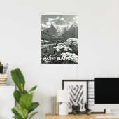 Springtime and snow, Mont Blanc, France Poster (Thuiskantoor)