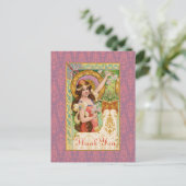 Springtime Art Nouveau Briefkaart (Staand voorkant)