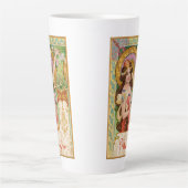 Springtime Art Nouveau Large Latte Mok (Voorkant)
