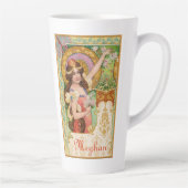 Springtime Art Nouveau Large Latte Mok (Rechts)