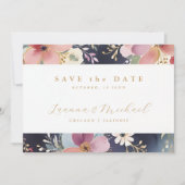 Springtime Beautiful Abstract Floral Two Photos Save The Date (Voorkant)