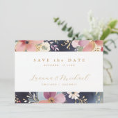 Springtime Beautiful Abstract Floral Two Photos Save The Date (Staand voorkant)