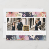 Springtime Beautiful Abstract Floral Two Photos Save The Date (Achterkant)