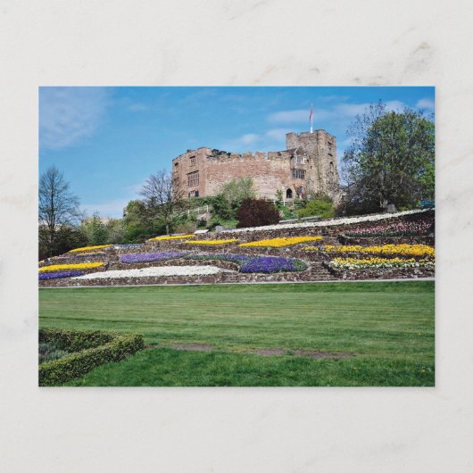 Springtime bij de Castle-bloemen van Tamworth Briefkaart (Voorkant)