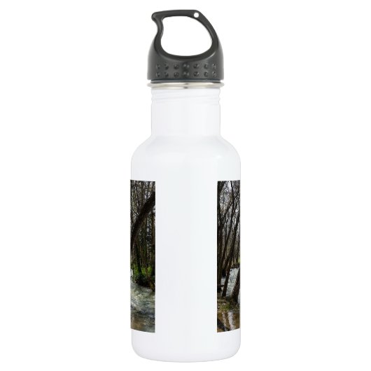 Springtime bij Finley River Water Bottle Waterfles (Achterkant)