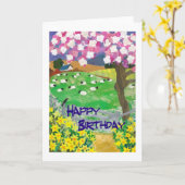 SpringTime Birthday Kaart (Gele Bloem)